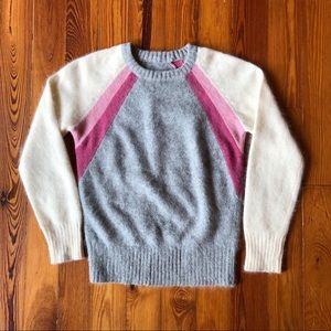 Vintage • Angora Varsity Stripe Sweater